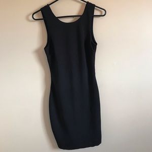 Black backless bodycon dress